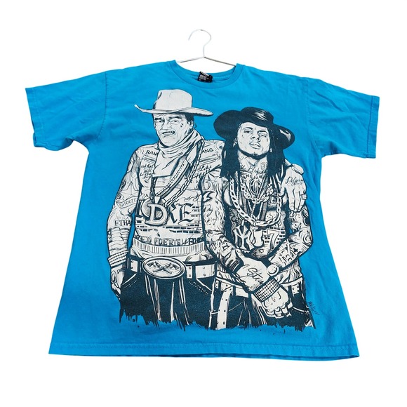 Upper Playground Other - Upper Playground John Wayne Lil Wayne Tattoo Graphic Tee Blue Mens Medium